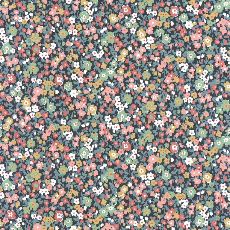 Обои Casadeco FLOWER MARKET Pansy Bleu nuit / rose (арт. 89216424)