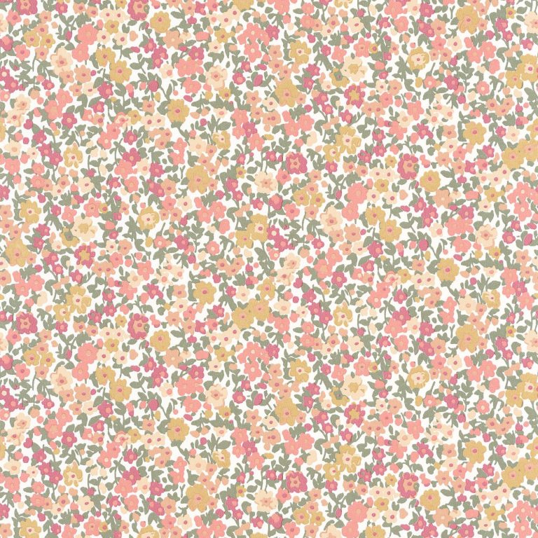 Обои Casadeco FLOWER MARKET Pansy Kaki / rouge / beige (арт. 89218308)