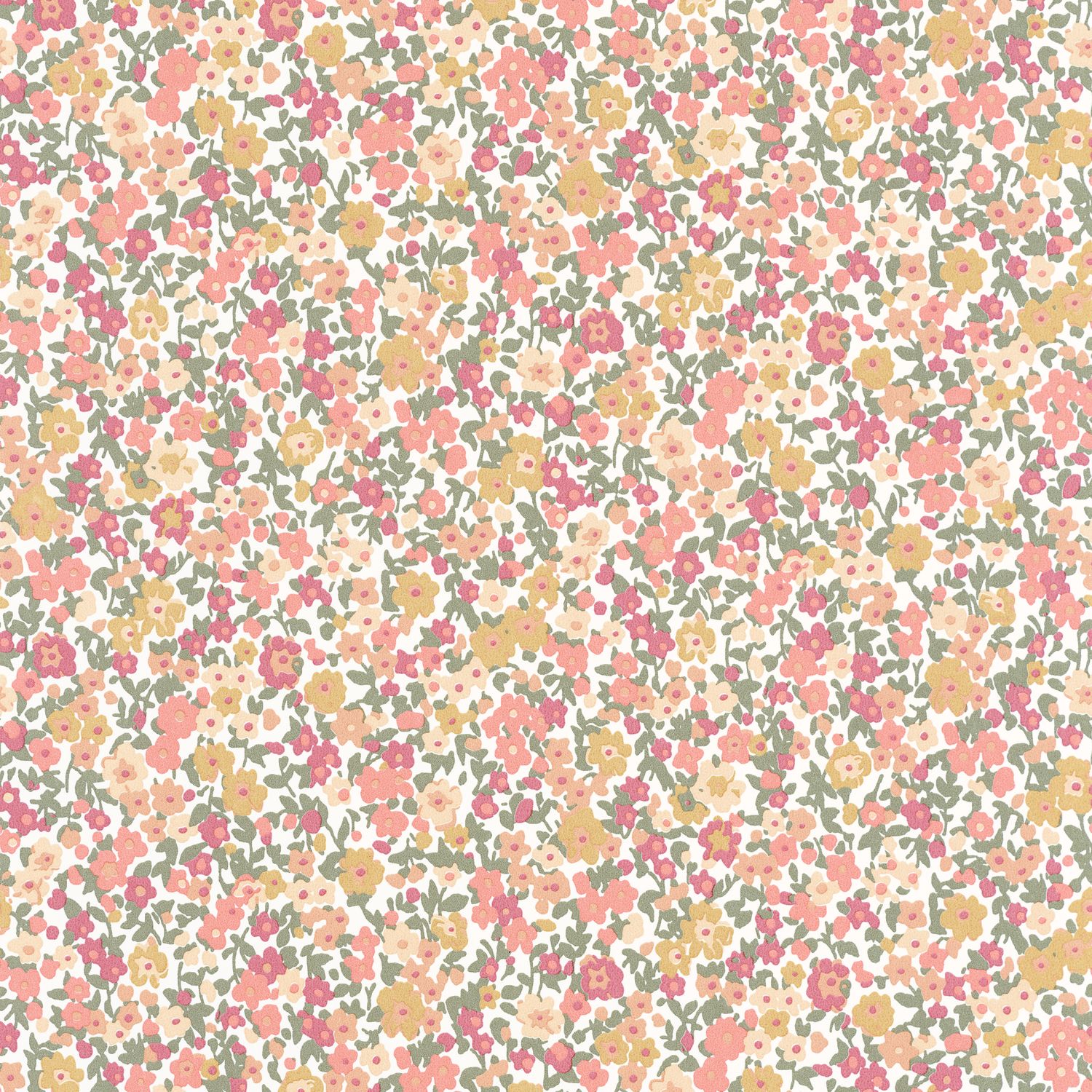 Обои — Casadeco — FLOWER MARKET — Pansy — Kaki / rouge / beige (арт. 89218308)