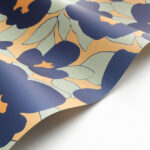 Обои - Casadeco - ICONIC - Flower power - Bleu marine (арт. 88393101)