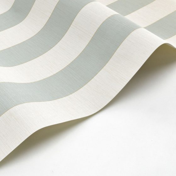 Обои - Casadeco - LES RAYURES - Five o'clock stripe - Vert amande (арт. 85837105)