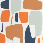 Обои — Casadeco — MILANO SIXTIES — Module — Orange / celadon (арт. 89383606)