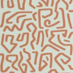 Обои - Casadeco - MILANO SIXTIES - Symbol - Amande / rouille (арт. 89357337)