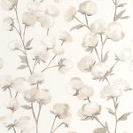 Обои — Casadeco — SOLIFLORE — Cotton flower — Ficelle (арт. 200291111)
