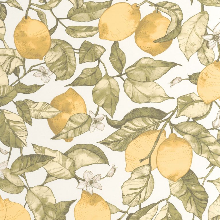 Обои Casadeco SOLIFLORE Lemon tree Jaune citron / blanc (арт. 200277227)