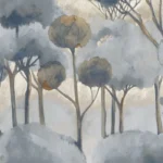 Обои - Casadeco - SENTIER DES DUNES - Foret des landes - Bleu orage (арт. 200926312)