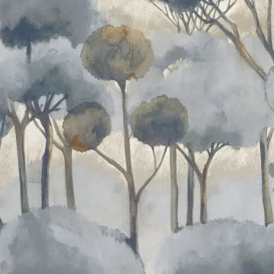 Обои - Casadeco - SENTIER DES DUNES - Foret des landes - Bleu orage (арт. 200926312)