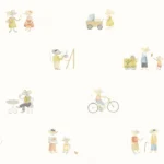 Обои - Casadeco - ONCE UPON A TIME 2 - Neighbors of the village - Multicolore (арт. 200878707)