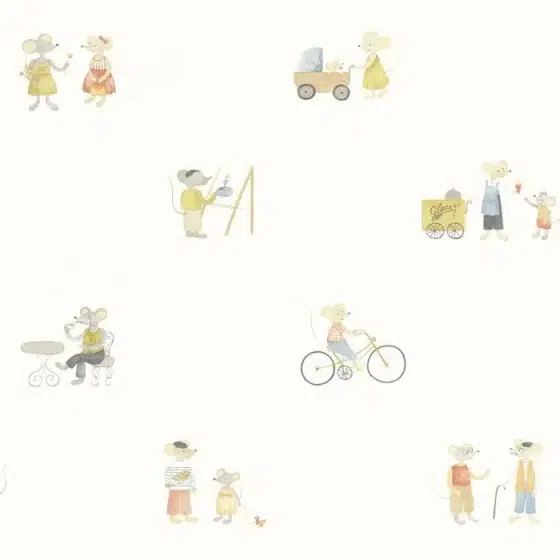 Обои - Casadeco - ONCE UPON A TIME 2 - Neighbors of the village - Multicolore (арт. 200878707)