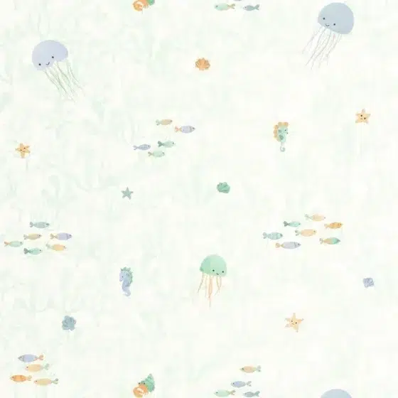 Обои - Casadeco - ONCE UPON A TIME 2 - Companions of the sea - Vert aqua (арт. 200816767)