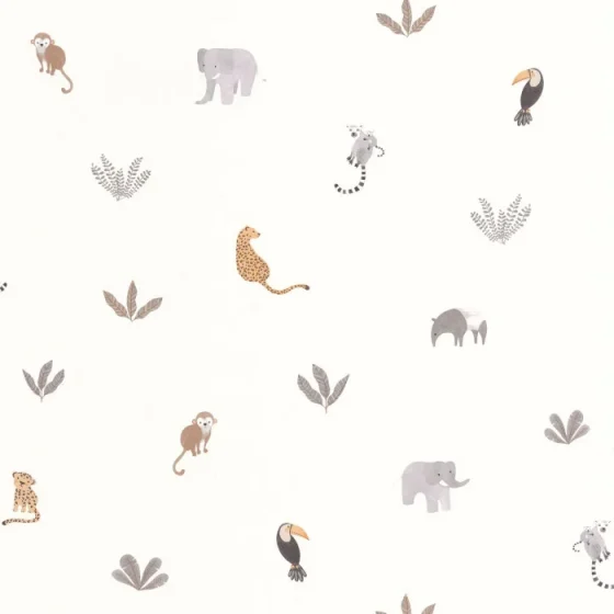 Обои - Casadeco - ONCE UPON A TIME 2 - Companions of the jungle - Naturel (арт. 200771414)