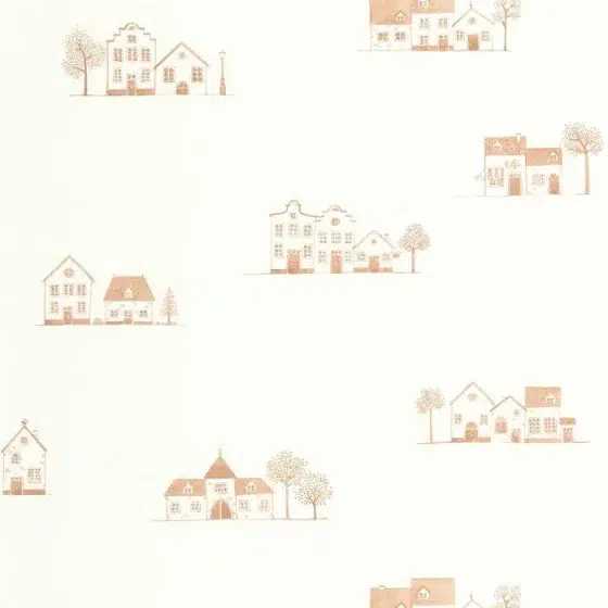 Обои - Casadeco - ONCE UPON A TIME 2 - Walk in the village - Brique (арт. 200848303)