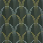 Обои - Casadeco - ANNEES FOLLES - Entree des artistes - Vert taiga (арт. 201047728)