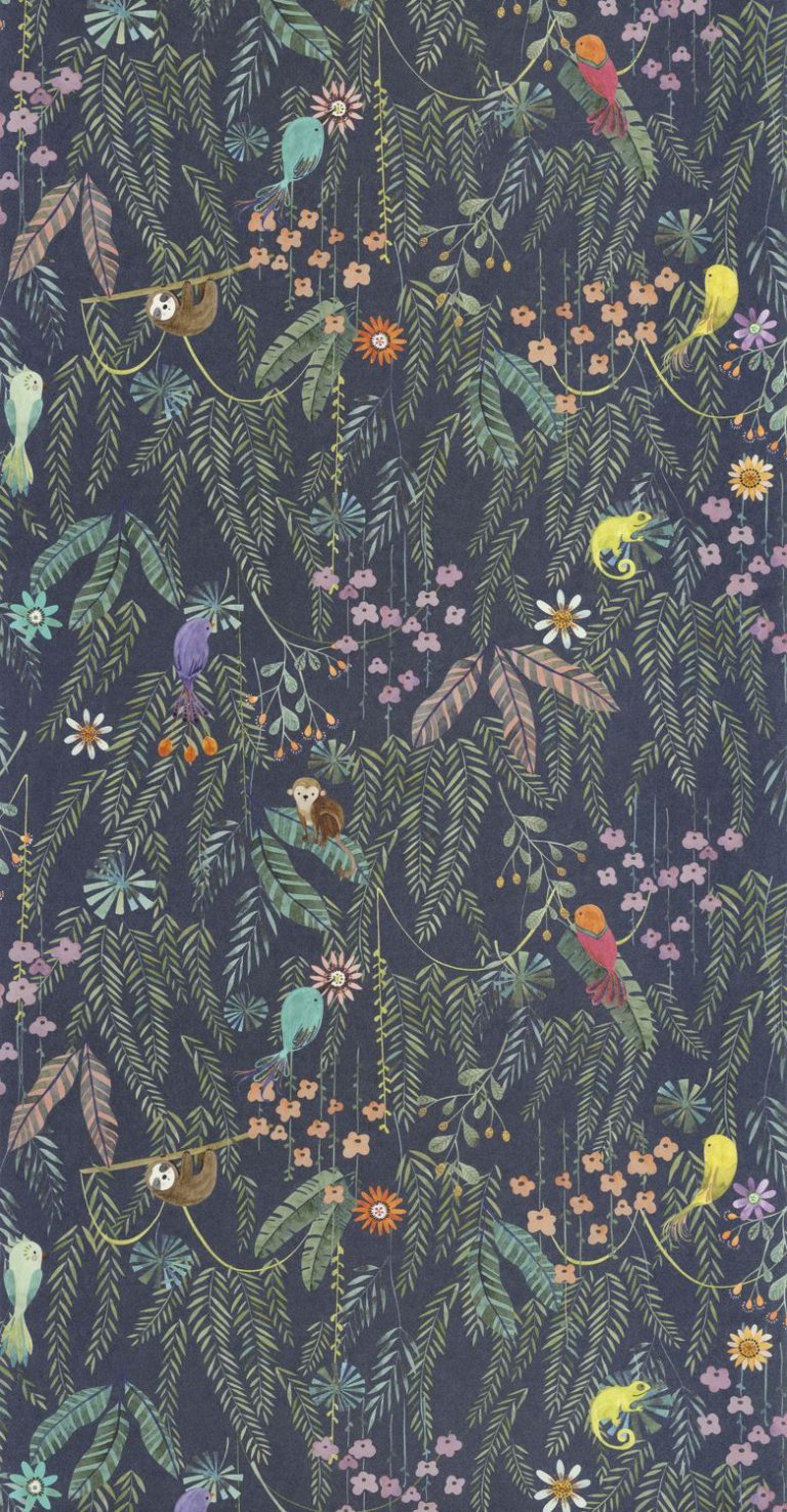 Обои — Casadeco — ONCE UPON A TIME 2 — Tropical forest — Multico fond encre (арт. 200756909)