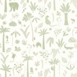 Обои — Casadeco — ONCE UPON A TIME 2 — Poetic jungle — Vert feuille (арт. 200767337)