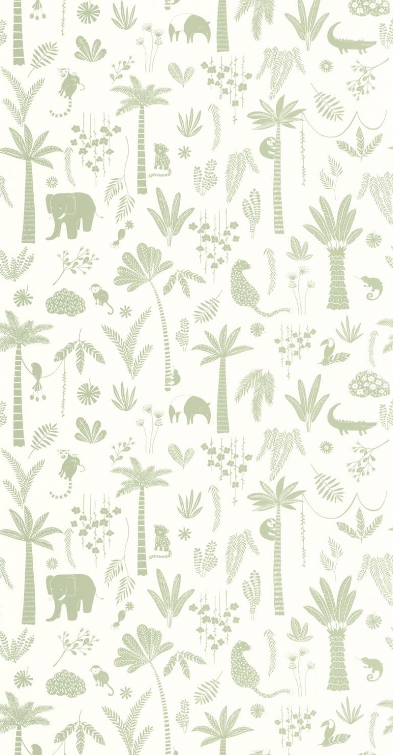 Обои — Casadeco — ONCE UPON A TIME 2 — Poetic jungle — Vert feuille (арт. 200767337)