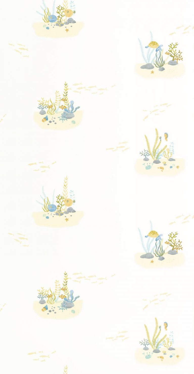 Обои — Casadeco — ONCE UPON A TIME 2 — Coral reef — Vert aqua (арт. 200826404)