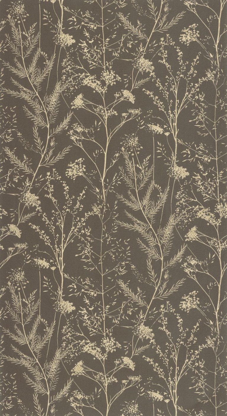 Обои — Casadeco — SENTIER DES DUNES — Prairie — Noir fusain / ocre (арт. 200959607)