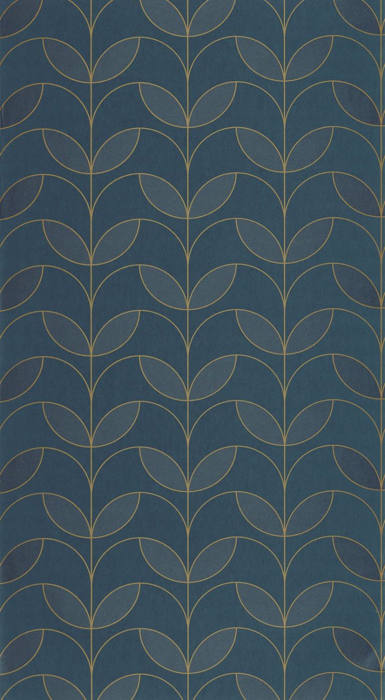 Обои — Casadeco — ANNEES FOLLES — Mistinguett — Bleu petrole (арт. 201026793)