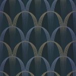 Обои — Casadeco — ANNEES FOLLES — Entree des artistes — Bleu outremer / mordore (арт. 201046582)