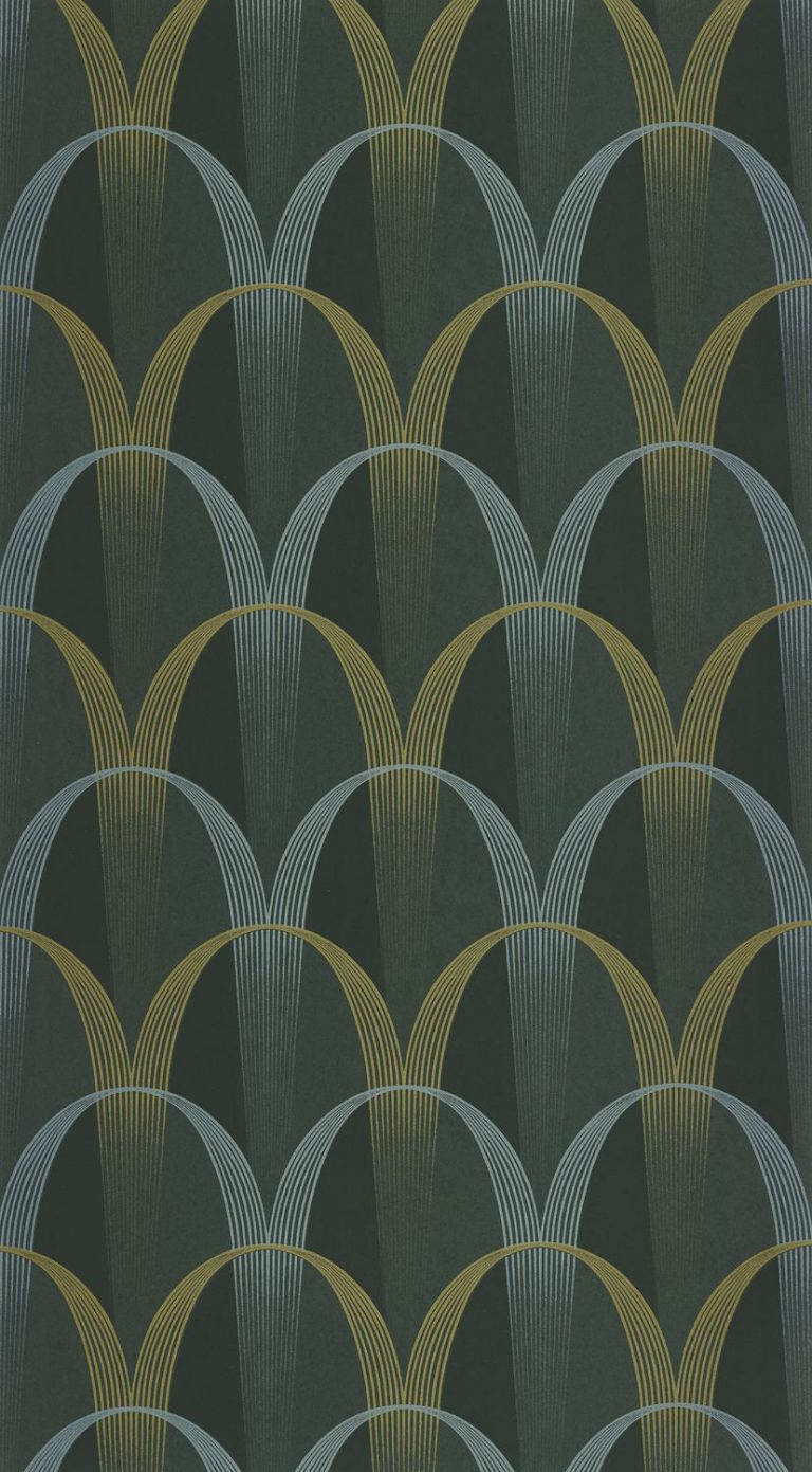 Обои — Casadeco — ANNEES FOLLES — Entree des artistes — Vert taiga (арт. 201047728)