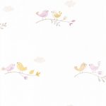Обои — Casadeco — ROSE & NINO CASADECO — Rose & nino rose — Parme / jaune (арт. 85585235)