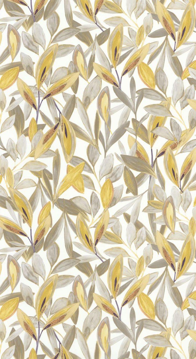Обои — Casadeco — NICARAGUA — Hojas — Taupe / blanc (арт. 85971026)