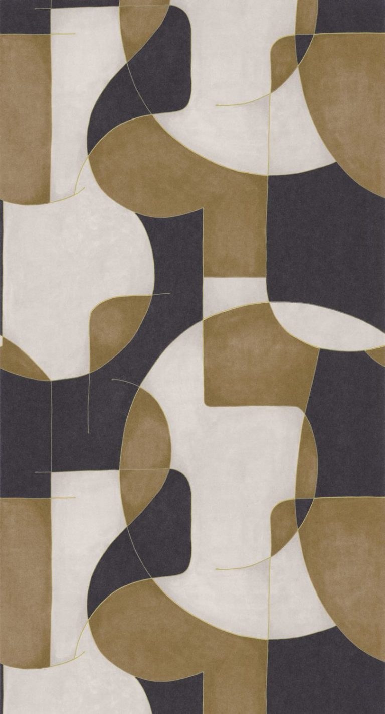 Обои — Casadeco — GALLERY — Op’art — Camel / noir (арт. 86092410)