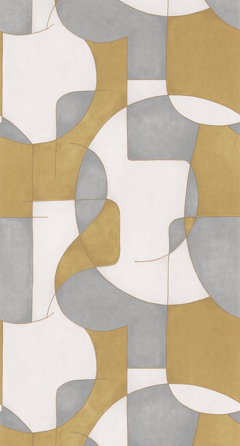 Обои — Casadeco — GALLERY — Op’art — Bleu / or (арт. 86096211)