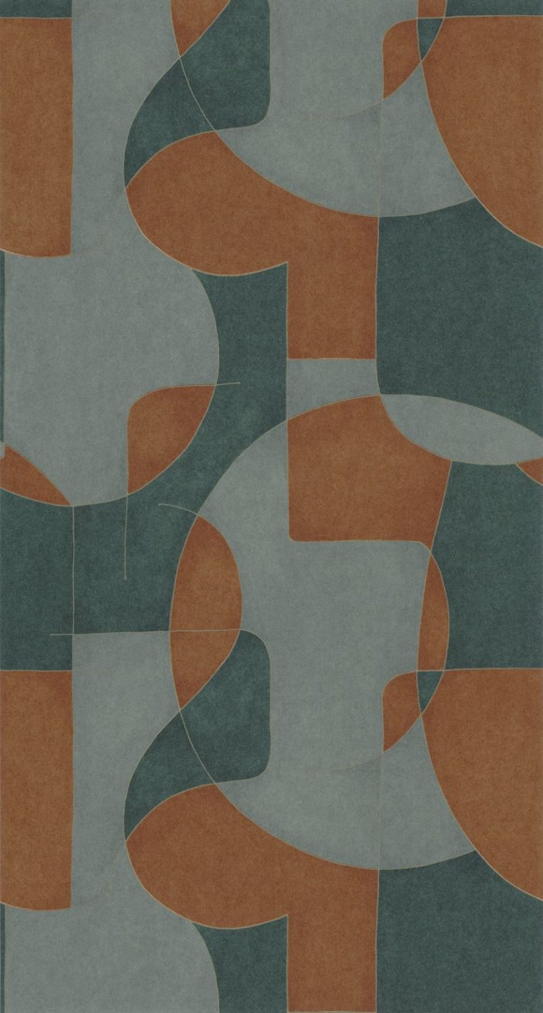 Обои — Casadeco — GALLERY — Op’art — Vert / cuivre (арт. 86097503)
