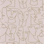 Обои — Casadeco — GALLERY — Portrait — Camel / rose (арт. 86164212)