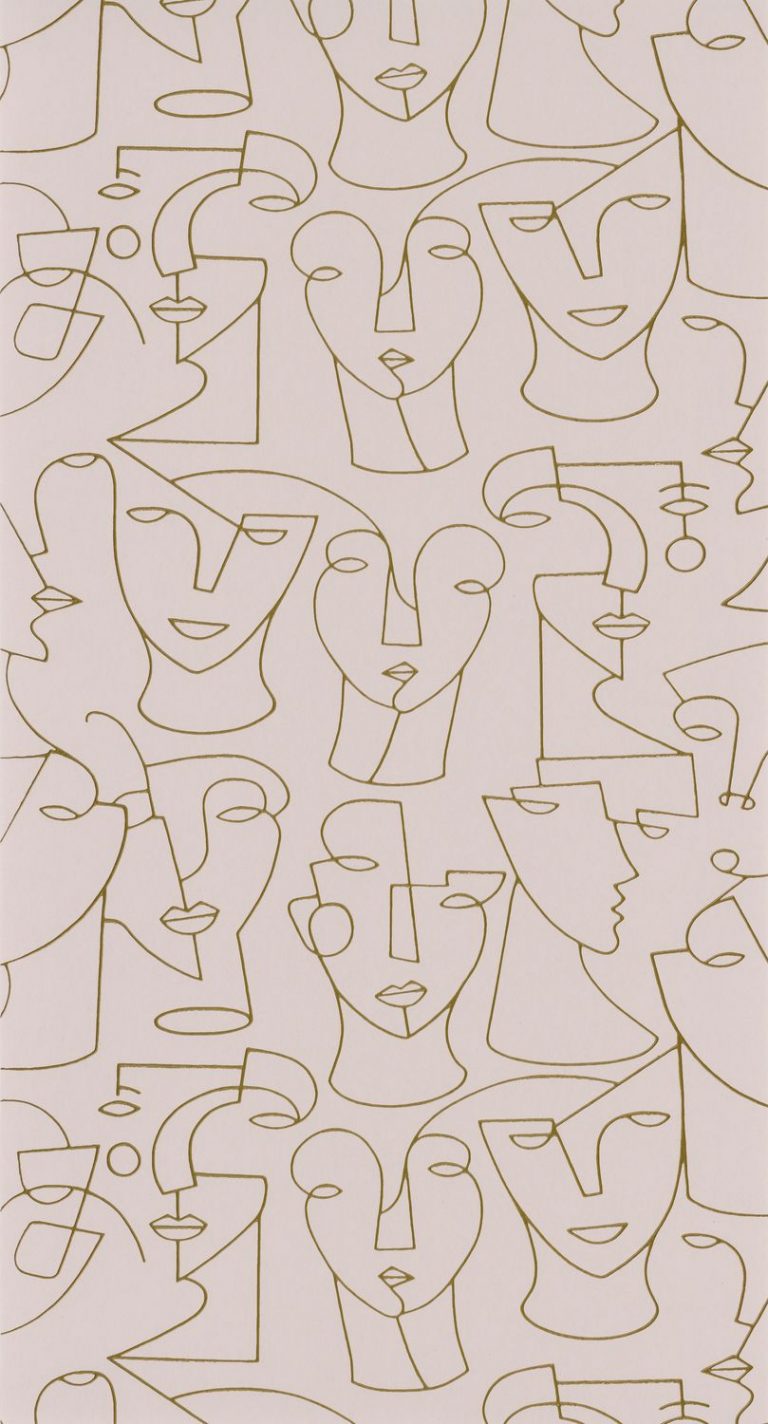 Обои — Casadeco — GALLERY — Portrait — Camel / rose (арт. 86164212)