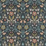 Обои — Casadeco — ARTS & CRAFTS — Archibald — Bleu petrole (арт. 86336406)