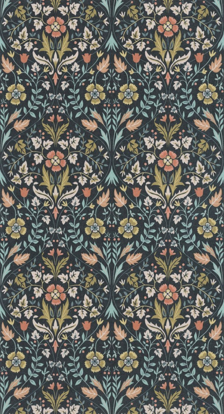 Обои — Casadeco — ARTS & CRAFTS — Archibald — Bleu petrole (арт. 86336406)