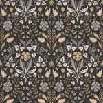 Обои — Casadeco — ARTS & CRAFTS — Archibald — Noir / camel (арт. 86339412)