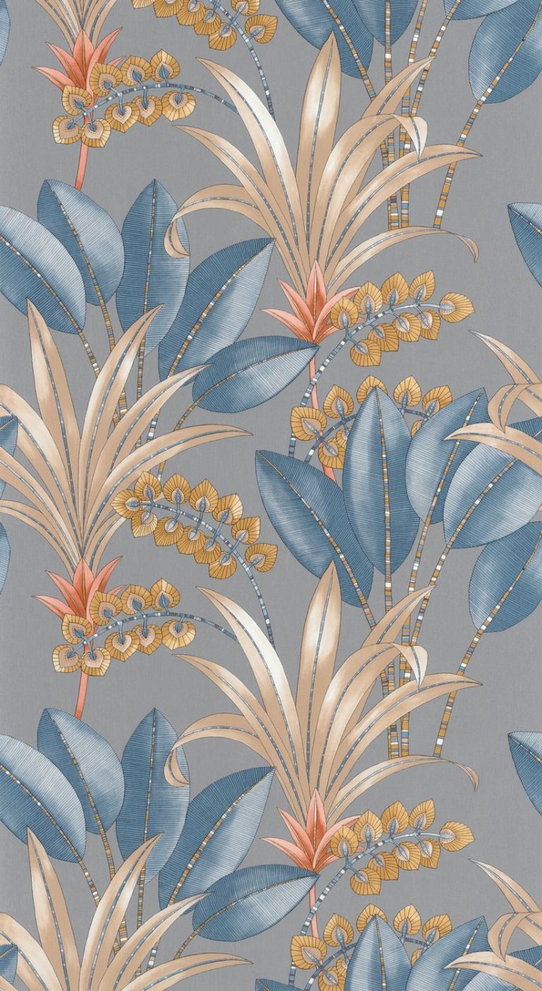 Обои — Casadeco — NICARAGUA — Palma — Gris/bleu (арт. 86419353)