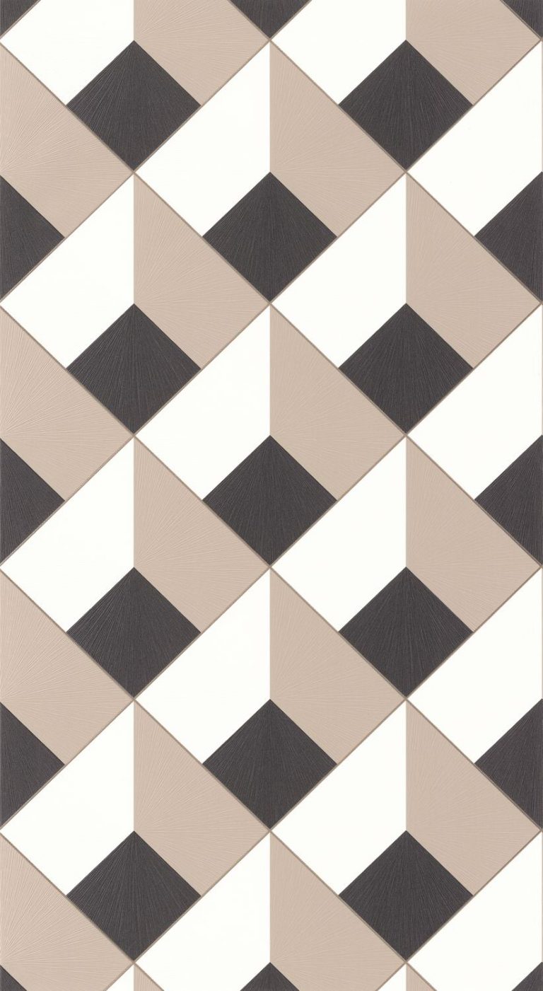 Обои — Casadeco — PERCEPTION — Losange — Beige/noir (арт. 86511510)