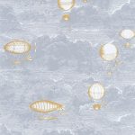 Обои — Casadeco — VOYAGE ONIRIQUE — Expedition — Bleu orage (арт. 87286144)