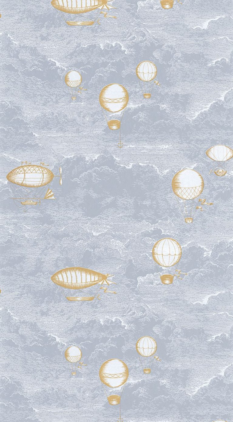 Обои — Casadeco — VOYAGE ONIRIQUE — Expedition — Bleu orage (арт. 87286144)