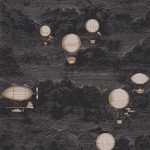 Обои — Casadeco — VOYAGE ONIRIQUE — Expedition — Noir gravure (арт. 87289917)