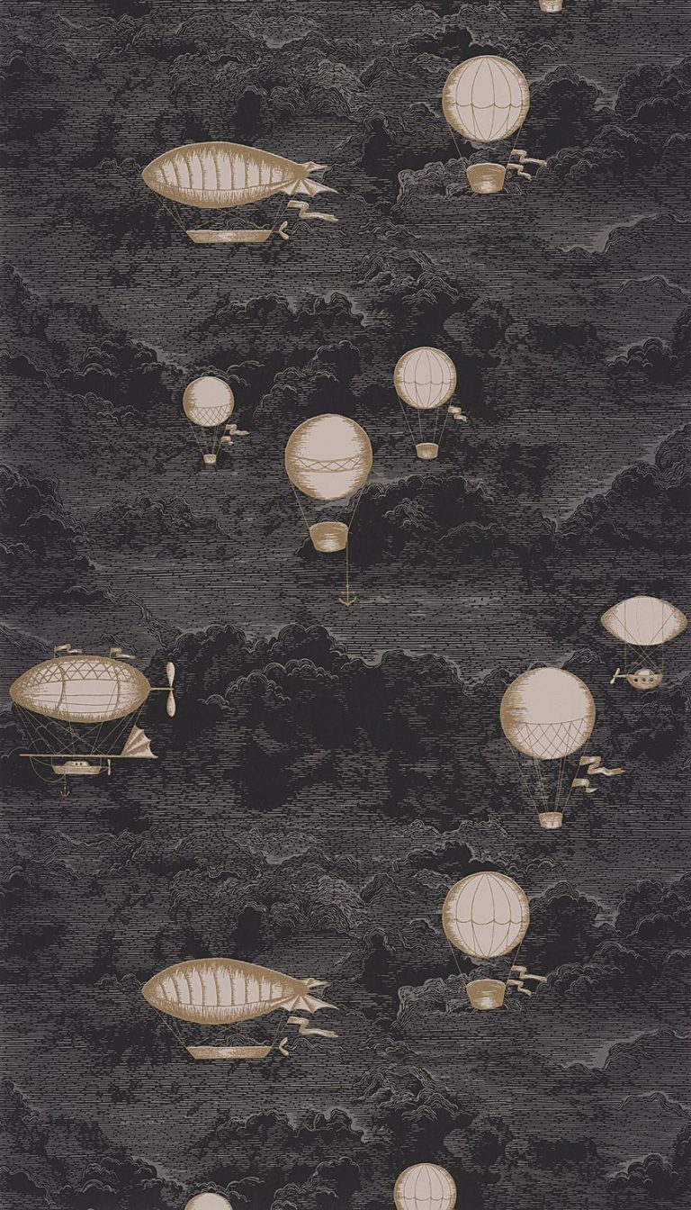 Обои — Casadeco — VOYAGE ONIRIQUE — Expedition — Noir gravure (арт. 87289917)