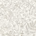 Обои — Casadeco — GARDENS — Esquisse — Noir gravure (арт. 87599267)