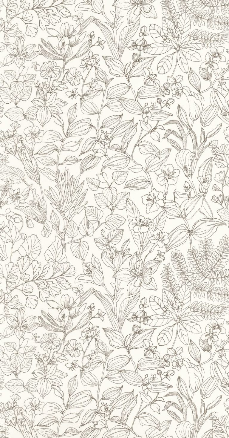 Обои — Casadeco — GARDENS — Esquisse — Noir gravure (арт. 87599267)