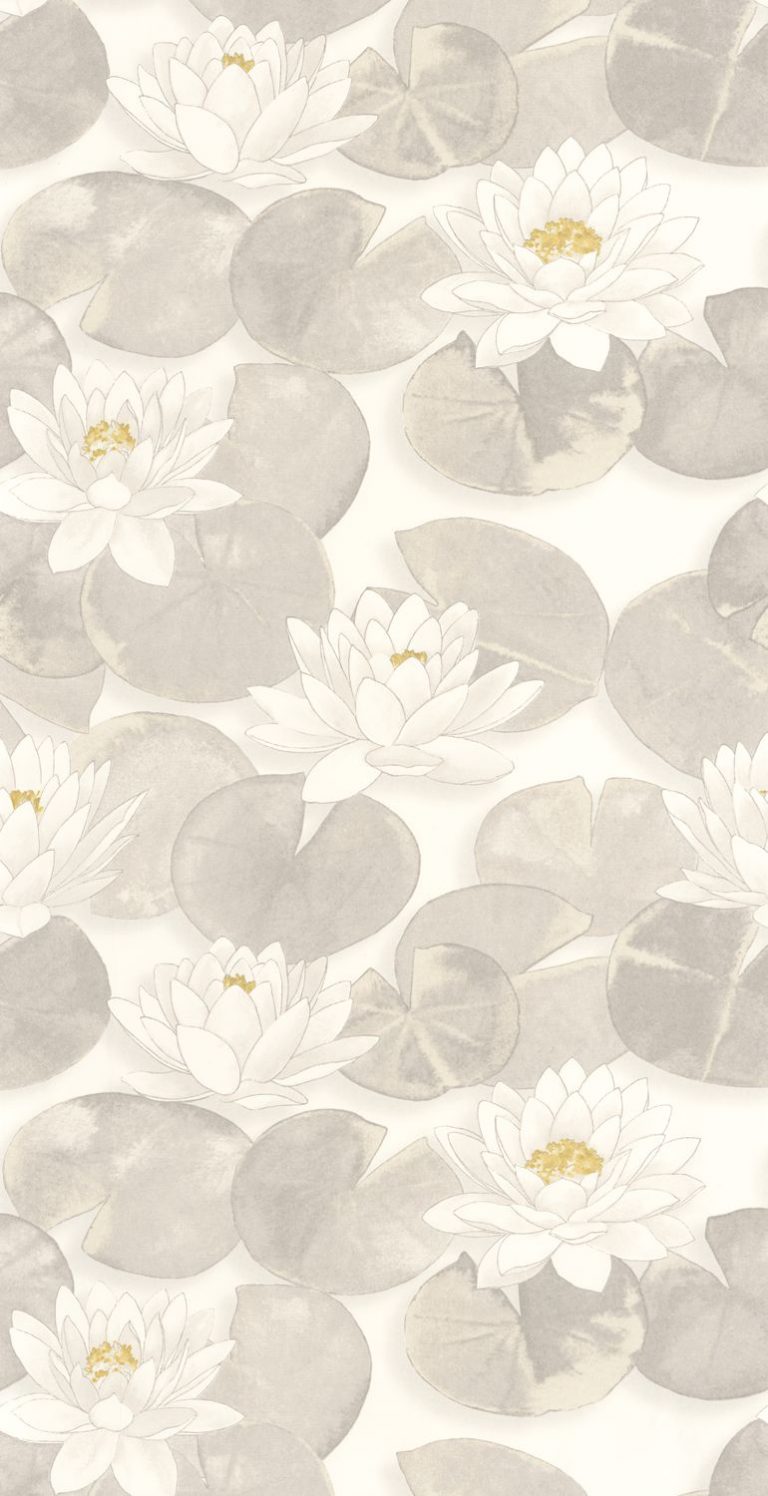 Обои — Casadeco — GARDENS — Nymphea — Blanc coton (арт. 87630122)