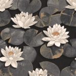 Обои — Casadeco — GARDENS — Nymphea — Noir fusain (арт. 87639874)