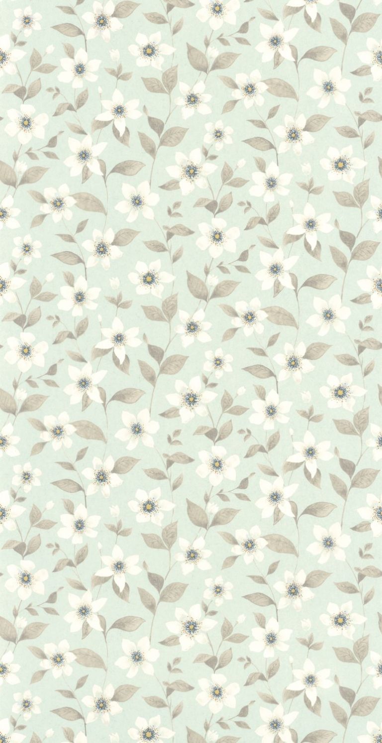 Обои — Casadeco — GARDENS — Clematites — Bleu grise (арт. 87646120)
