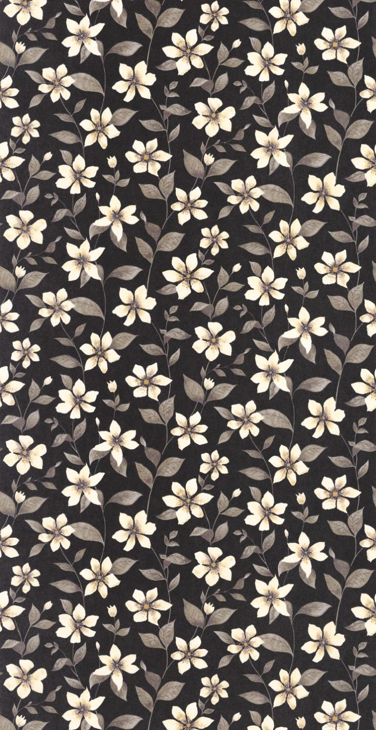 Обои — Casadeco — GARDENS — Clematites — Noir fusain (арт. 87649897)