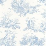 Обои — Casadeco — LES BELLES TOILES DE JOUY — Scene d’ete — Bleu porcelaine (арт. 87916217)