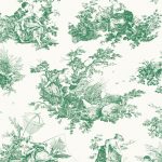 Обои — Casadeco — LES BELLES TOILES DE JOUY — Scene d’ete — Vert empire (арт. 87917710)