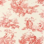 Обои — Casadeco — LES BELLES TOILES DE JOUY — Scene d’ete — Rouge carmin (арт. 87918201)